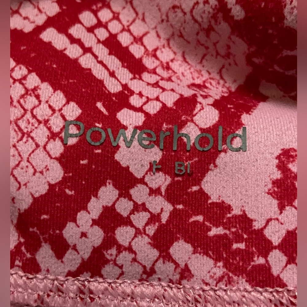 Fabletics Persimmon Python Powerhold Crop Pink Re… - image 6